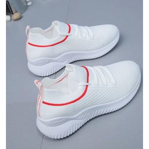 Female Casual Shoes 2021 New Mesh Breathable Ladies Soft-soled Lightweight Flat-soled Single Shoes Womens Sports Shoes