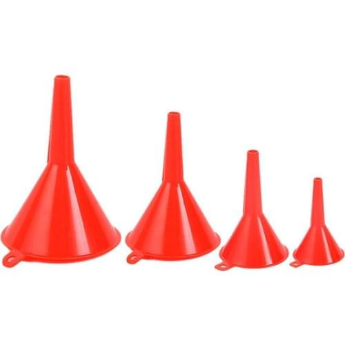 1 Set Of 4 Kitchen Plastic Funnels, New Liquid Diffusion Funnels Portable Mini Household Simple Oil Funnels, Bottles, U1D7
