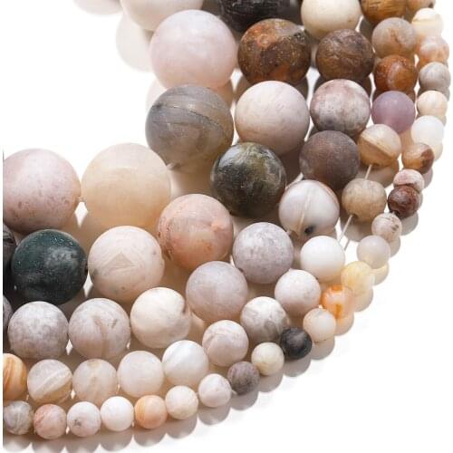 1strand/lot 4/6/8/10mm Matt Leaf Carnelian Agates Round Loose Spacer Beads Stone For DIY Bracelet Jewelry Makings Supplies