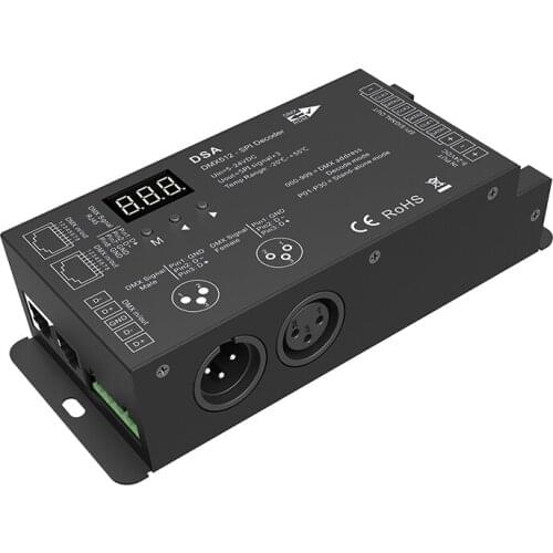 1024 dots DMX512 to SPI Converter DSA DMX SPI singnal Decoder support WS2811,TM1804,TM1809,TM1812 driving IC, for led dot light