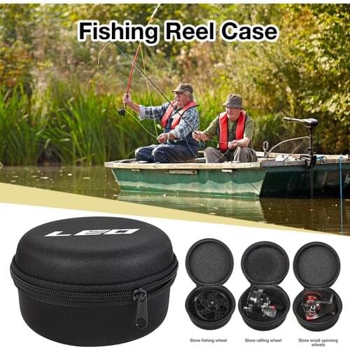 12CM Portable Fishing Waterproof Reel Case Round Hard Case Pouch Bag Fishing Accessories Protective Case Spinning Reel Case