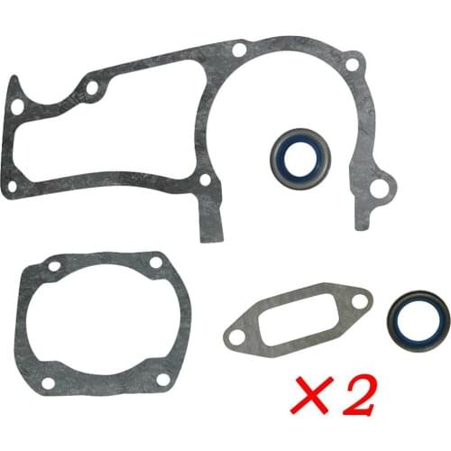 2PCS Gasket Set Oil Seals Fit HUSQVARNA 375 365 362 for JONSERED 2065 2071 New