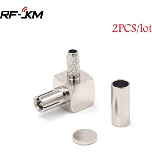 2PCS TS9 Male Plug Connector Crimp RG174 RG316 LMR100 Cable RF Coaxial Gold plated Connectors