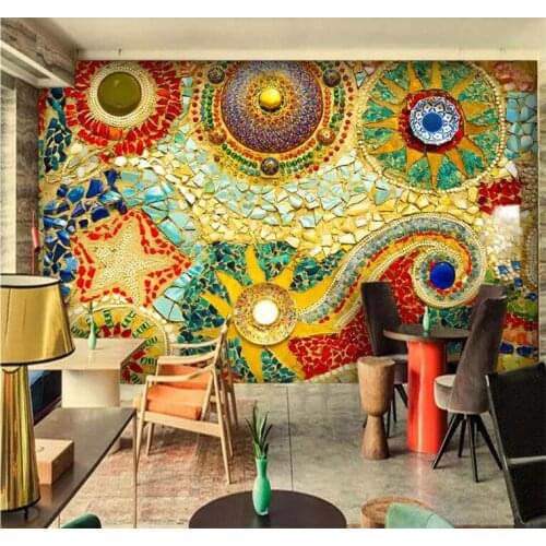 Bohemian abstract painting large murals 3D wallpaper for living room bedroom 3D wallpaper painting TV background wall wallpaper