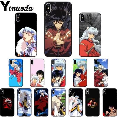 Yinuoda Anime Inuyasha Sesshoumaru Higurashi Kagome Phone Case for iPhone 5 5Sx 6 7 7plus 8 8Plus X XS MAX XR 11 11pro max Cover