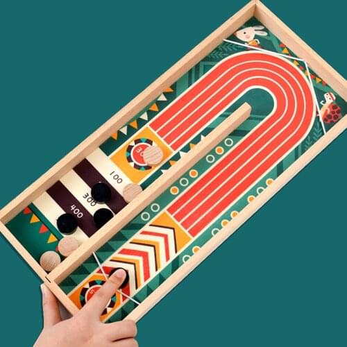 Wooden Interactive Table Game (8 Chess Pieces) Board Game Ice Hockey Children Adults Christmas Party Toys