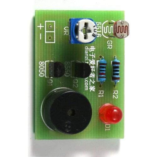 Photosensitive Sound Light Alarm DIY Kit Electronic Production Invention Assembly Sound and Light Sensor Module Device Suite
