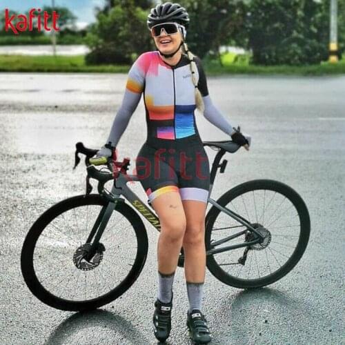 Kafitt 2021 summer new womens sweatshirt suit long-sleeved bicycle clothing Macaquinho GO cycling racing suit jumpsuit
