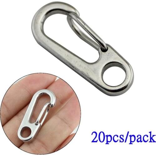 Carabiner Bottle Hook Keychain Buckle Hanging mini spring hooks Release Keychain Keyring Carabiner Clip for backpack 20pcs Pack