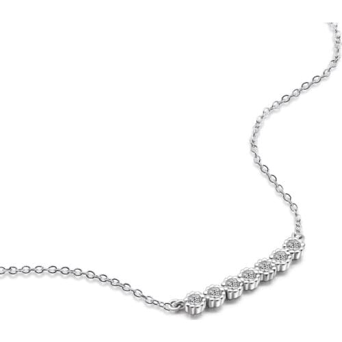 Elegant sweet 925 sterling silver word necklace woman letter zircon necklace wedding engagement female accessories gift