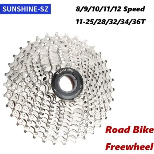 Sunshine-SZ Bicycle Highway Flywheel 8 9 10 11 12 Speed card Gear 25 28 32 34T Bicycle Cycling Accessories For Shimano/SRAM