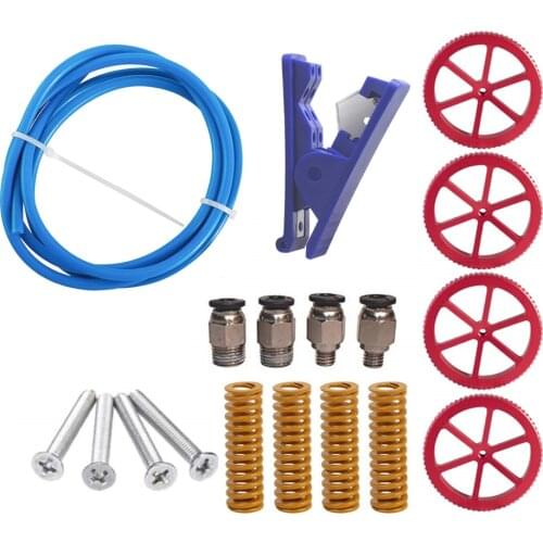 Upgraded Creality Hand Twist Leveling Nuts, 1M Capricorn XS Bowden Tubing, Cutter, Hot Bed Die Springs and M4X35 Screws for Ende