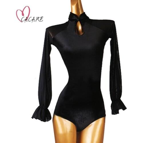 Leotard Bodysuit for Ballroom Dance Competition Dresses Waltz Tango Dance Dresses Standard Flamenco Costume Customize D1015 Body