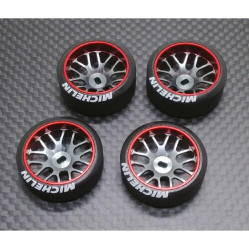New Upgrade 1:28 MINI-D MINI-Q MINI-Z High-precision drift Simulated mosquito car metal wheel POM tire 3.5 degree OD 22mm
