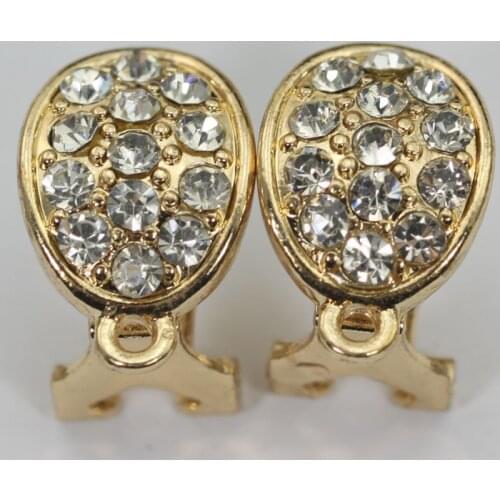 Wholesale 50 pairs/lot Rhinestone Zircon Ear Post / Stoppers Earring Post DIY Jewelry Findings Earrings Top Free Shipping ET004