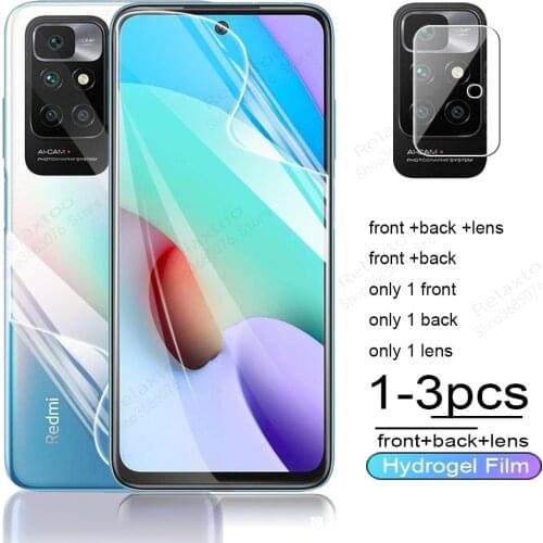 Front back hydrogel film xiomi redmi 10 6.5'' 2021 phone screen protector for xiaomi redmi 10 redmy redmi10 protect film glass