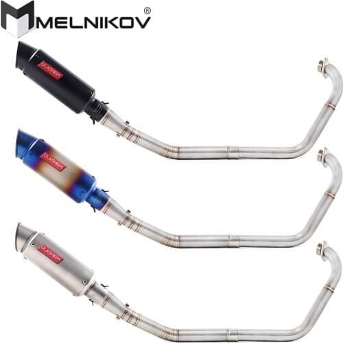 Motorcycle Full Exhaust Escape System Modifed Middle Link Pipe Slip On For yamaha YZF-R15 R5 MT-15 MT 15 125 2008-2017 Exhaust