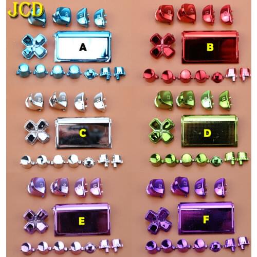 JCD Plating Full Set Dpad R1 L1 R2 L2 Direction Key ABXY Triggers Buttons JDS 001 JDS-010 For Sony PS4 Controller