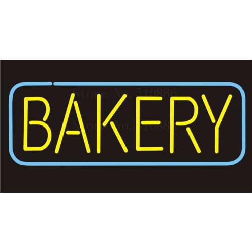Custom NEON Sign Board Bakery Bread Food Glass Tube Beer Bar Club Pub Display Store Shop Light Signboard Signage Signs 17*14"
