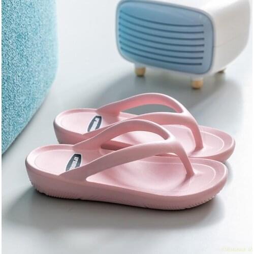 Hot Flip Flops for Women 2021 Summer Slippers Beach Slides Sandals Soft Sole Thick Bottom Non-slip Girls Bathroom Shoes pink