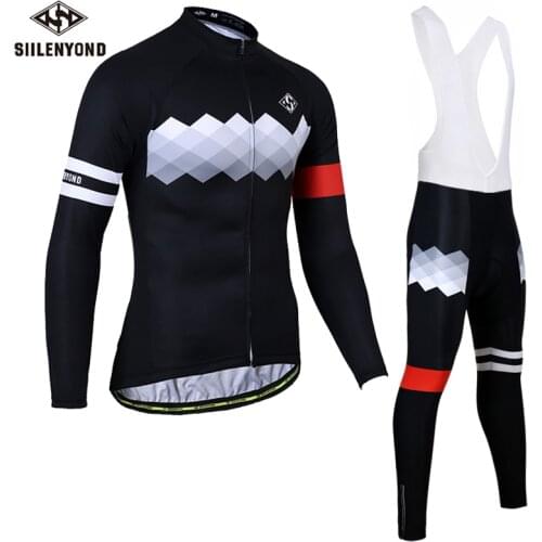 Siilenyond Winter Thermal Fleece Cycling Jersey Set Bicycle Wear Bike Cycling Clothing Maillot Ciclismo Invierno Cycling Set