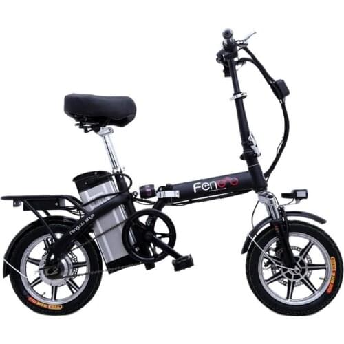 14inch folding electric bike lithium battery mini bicycle Portable adult powered motorcycles Two-disc brakes electric bicycle
