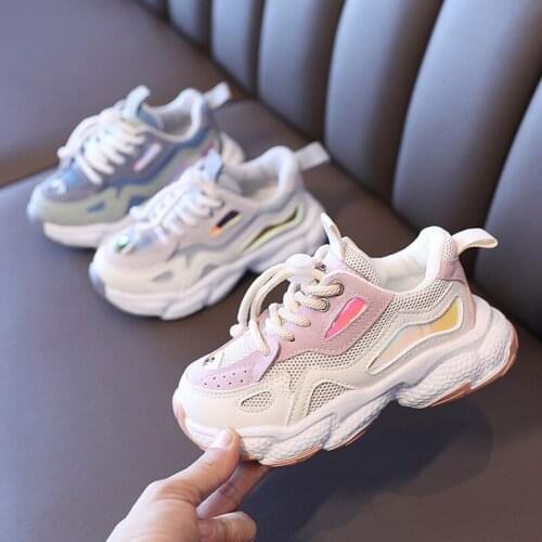 Girls' Sports Shoes Childrens Leisure Shoes Summer New Childrens Mesh Face Breathable Single Mesh Daddy Shoes