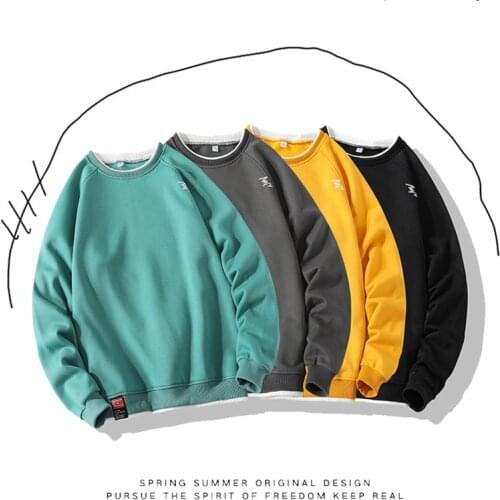 Fashion Street Sweatshirt Male 2021New Autumn Hip Hop Casual Mens Kpop Loose Trendy Minimalist Couple Sports Oversized Hoodie