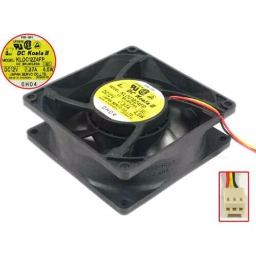 Japan Servo KLDC12Z4FP Server Cooling Fan DC 12V 0.37A 90x90x32mm 3-wire