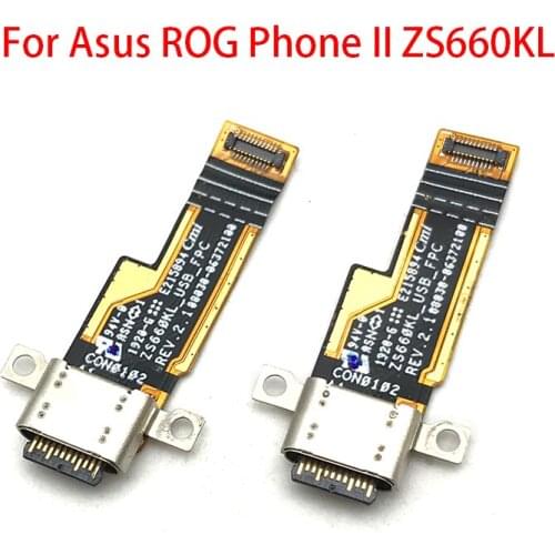 USB Port Charger Dock Plug Connector Charging Board FLex Cable Mic Microphone Board For Asus ROG Phone II ZS660KL