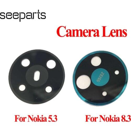 1pc New for Nokia 5.3 Rear Back Camera Lens Cover Glass with Adhesive Replacement Parts For Nokia 8.3 Lens Glass