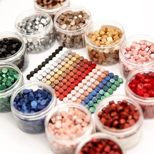 190pcs Sealing Wax Box Set Seal Beans Stamp Beads for Craft Envelope Wedding Wax Seal Ancient Sealing Wax Stamp Making Tools