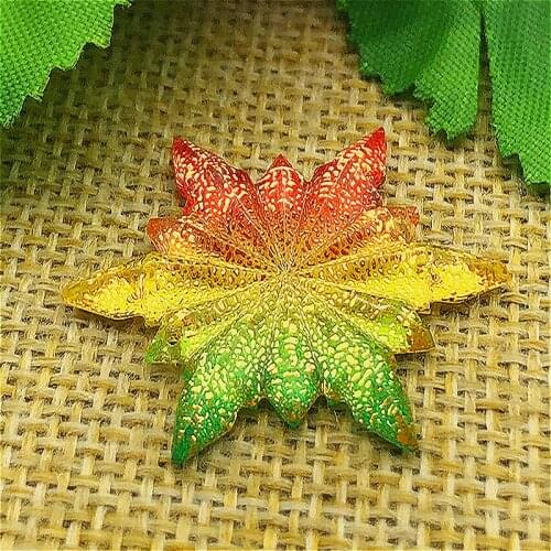 8PCS 32mm AB Resin Flower Rhinestone Flatback Wedding Diy Button Crafts