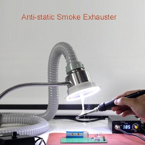 Anti-static Smoke Exhauster 2 in 1 Smoking Lighting Soldering Iron Welding Smoke Evacuator TBK-1