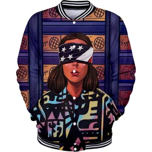 Stranger Thing 3D Baseball Jacket Boys/girls Autumn Jacket High Quality Baseball Jacket Men Women Personality Baseball Jacket