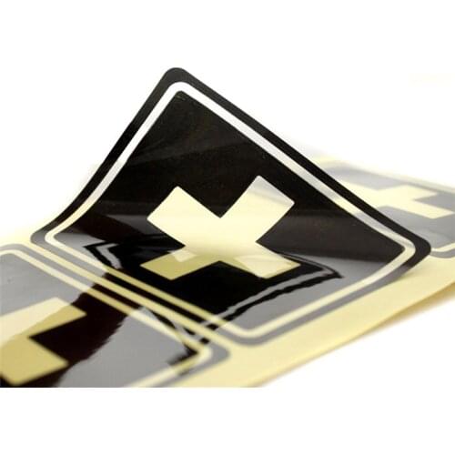 CMYK colorful round transparent sticker printing