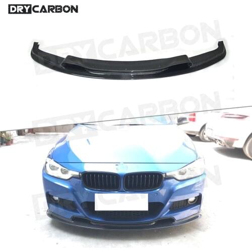 For BMW 3 Series F30 F35 M Sport 2012-2018 V Style Front Lip Spoiler Carbon Fiber / FRP Bumper Chin Protector