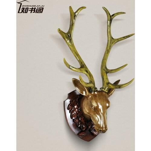 European pastoral style retro rustic wall decorations deer model room opening gifts housewarming bar accessories