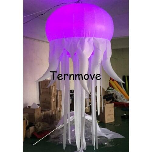 Hot sale led inflatable jellyfish,Giant ceiling hanging wonderful Inflatable jellyfish pop up scaleph relipca