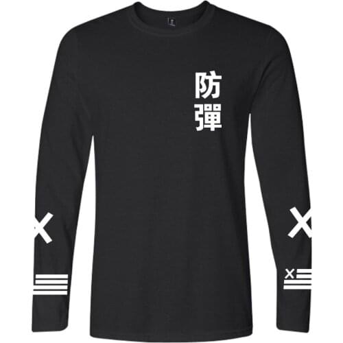 Kpop Bangtan Boys t shirt Letter printed t-shirt pullover love yourself tshirt long sleeve cotton t shirts Tee hip hop Clothes