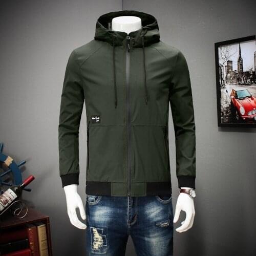 Oversize spring jackets hooded plus fertilizer to increase mens casual loose big size jacket