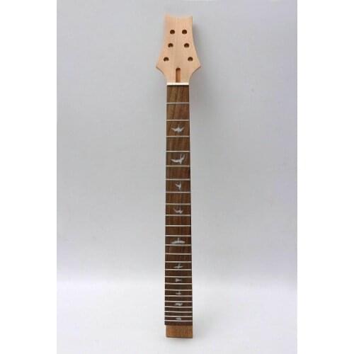 Unfinished Guitar Neck 24fret 24.75inch Mahogany Rosewood Fretboard Bird Inlay