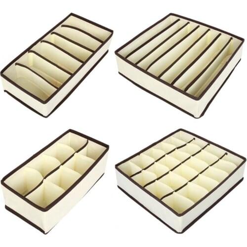 Non-woven Underwear Bra Storage Box Socks Scarves Case Drawer Organizer