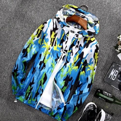 New outdoor skin clothes mens and womens sun protection clothes mountain riding clothes ultra thin camouflage clothes