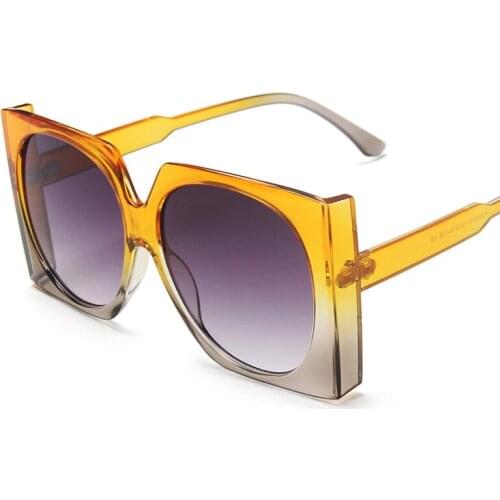 New fashion big frame sunglasses personality square UV400 sunglasses women trend street fashion fashionable glasses