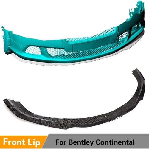 Carbon Fiber Front Bumper Lip Spoiler Splitters for Bentley Continental 2012 - 2014 Bumper Carbon Fiber Front Lip Guard