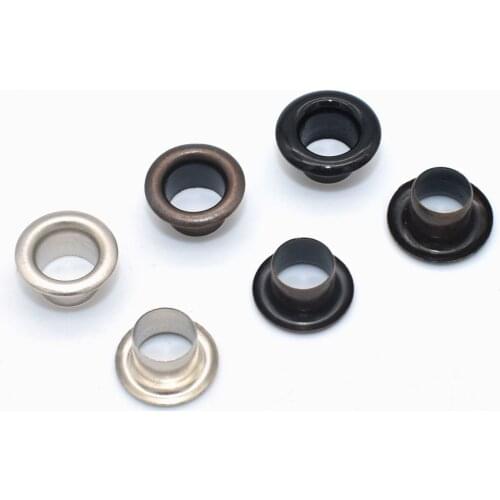 Eyelet Grommets Silver/Black 5mm Grommets Iron Eyelet with Washers for Leather Craft Shoes Bag Making Hardware DIY Accessories