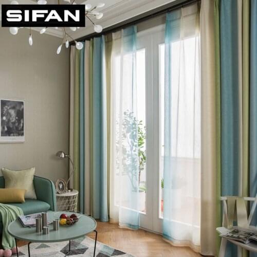 SIFAN Linen Curtains For Windows