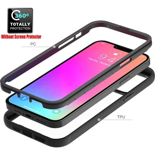 For Coque iPhone 13 Pro Max Silicon Bumper Case Full Body Crystal Transparent Back Cover for iPhone 13/13 Pro Case Shockproof