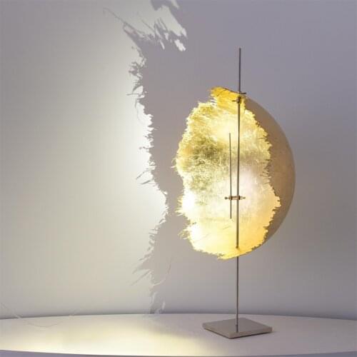 Modern Minimalist Gold Table Lamp Creative Luxury Art Living Dining Room Nordic Half Moon Bedroom Study Model Room Table Lights